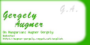 gergely augner business card